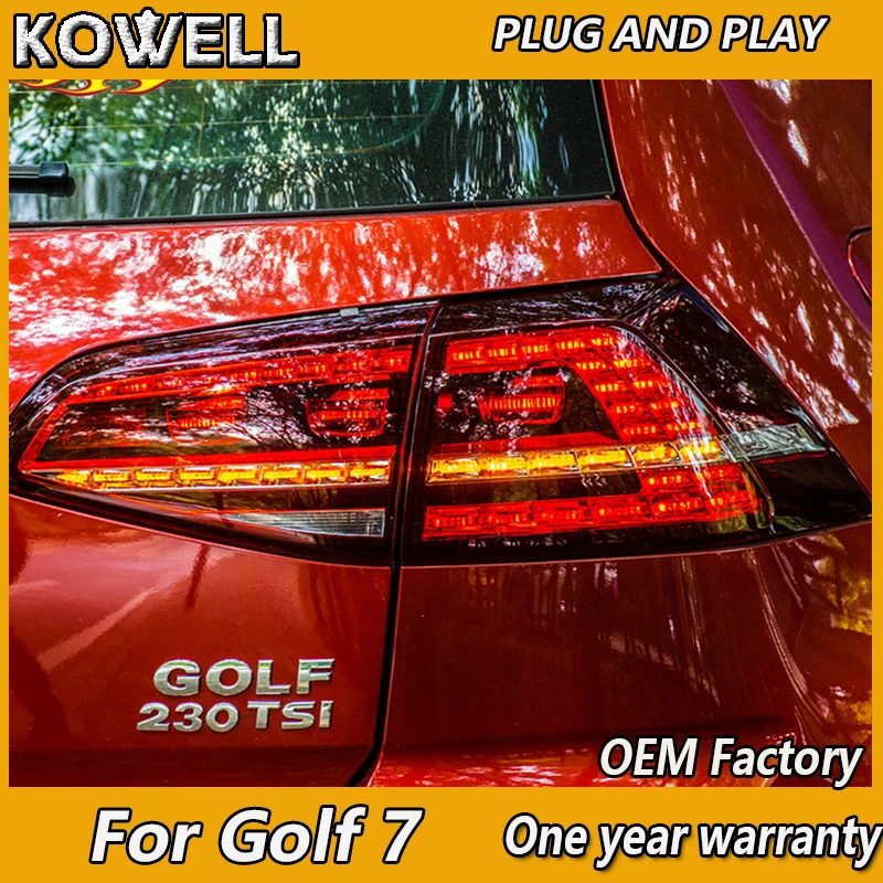 KOWELL автомобильный Стайлинг для Volkswagen VW Golf 7 MK7 Golf7 Golf7.5 MK7.5 дизайн светодиодный задний фонарь динамический желтый поворот