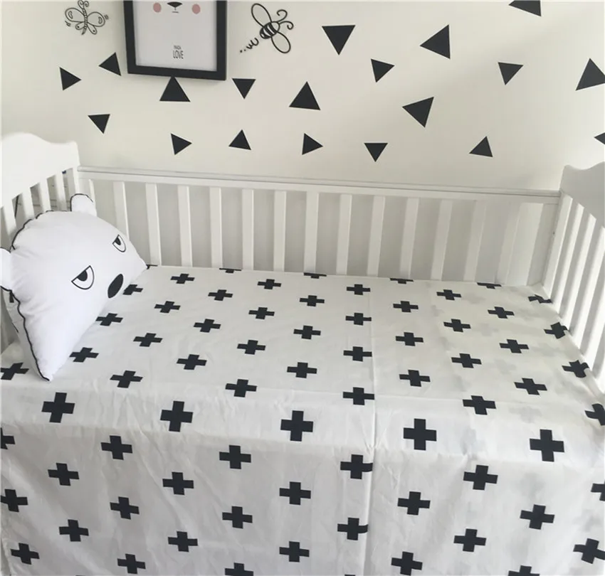 

9 Color Bed Sheet Smooth Baby Fitted Sheets Bedding Cotton Clouds Prints Children Like Colorful Crib Baby Bed Sheet Bedding
