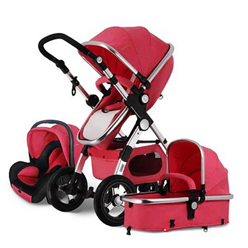 Европейская детская коляска HJBB 3 в 1 с высоким пейзажем, складывающиеся коляски для детей, дорожная система, детские коляски для новорожденных
