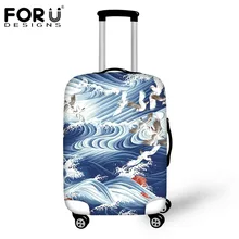 FORUDESIGNS/Эластичный чехол для дорожного чемодана чехол из спандекса для багажа Защитные чехлы для 18-30 дюймов водонепроницаемый пылезащитный дождевик
