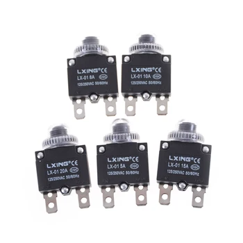 

New Hot thermal switch circuit breaker overload protector 5A, ,8A,10A,15A,20A overload switch top Quality