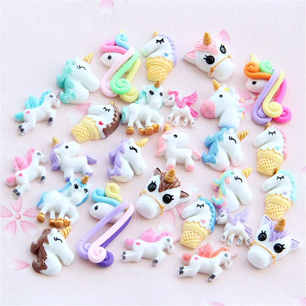 10 pcs DIY Mixed Resin Princess Girls Craft Decoration 2cm Flatbacks Cabochons