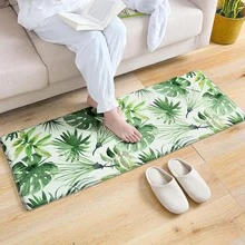 Plantes tropicales imprimer tapis de sol tapis de bienvenue salle de bain paillassons cuisine tapis maison décor pour salon tapis Tapete anti-dérapant(China)