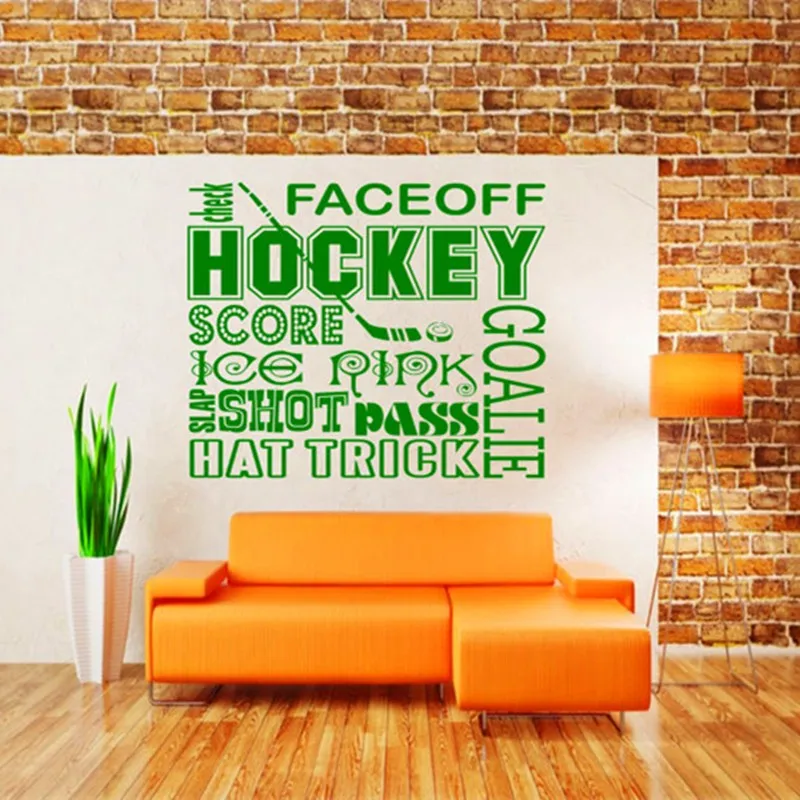 Hockey Collage Wall Decal Sports Wall Art, hockey , kids room decor