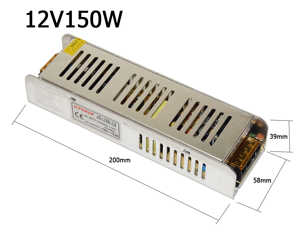 12 В светодиодный адаптер трансформаторы для освещения Светодиодный источник питания AC220 до DC12V 60 Вт 120 Вт 200 Вт 240 Вт 360 Вт для светодиодной ленты/светодиодный светильник