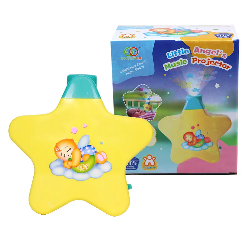 Прикроватная игрушка-колокольчик, ранний обучающий музыкальный свет, креативный подарок, детская музыкальная игрушка, волшебный Музыкальный проектор, Спящая детская игрушка для детского подарка - Цвет: Цвет: желтый