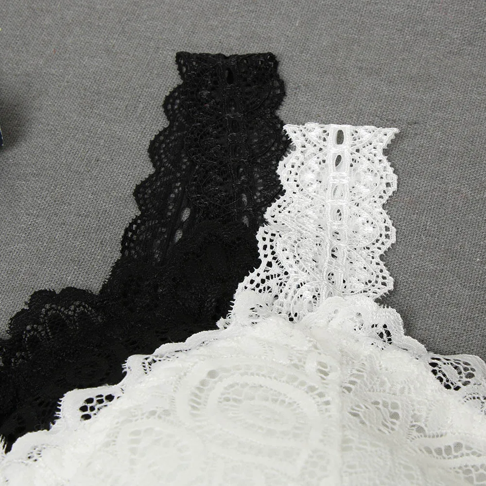 Summer Women Lace Cotton Soft Tank Tops Sexy V-Neck Lace Floral Crochet Padded Bra Cotton Vest Casual Camisole unpadded bra