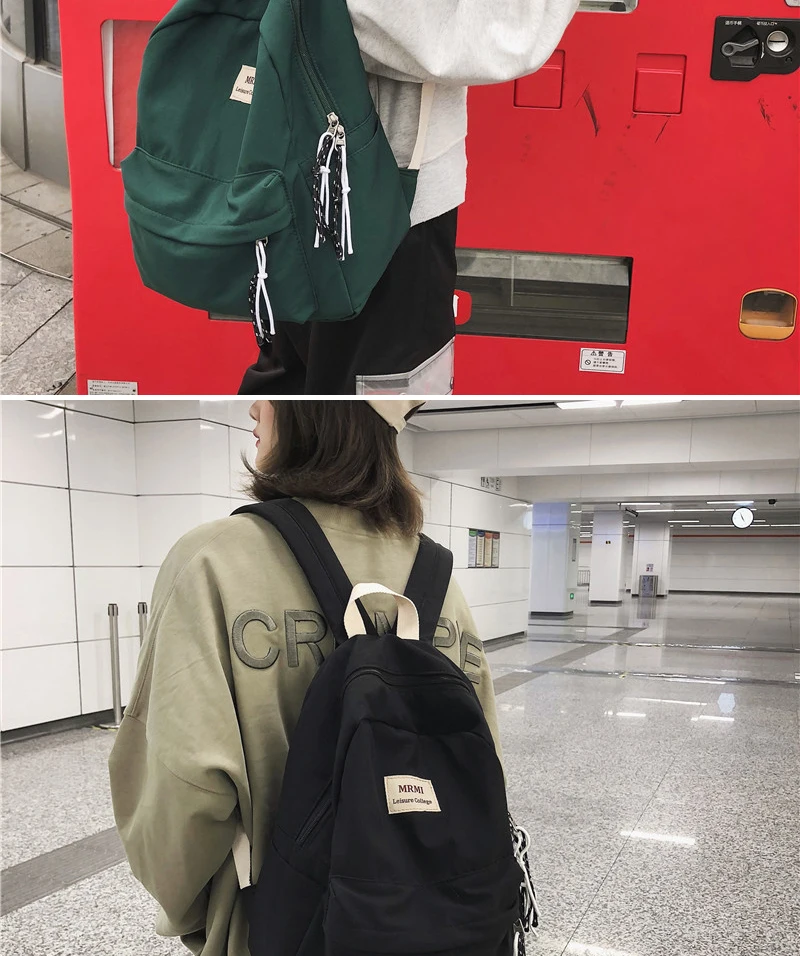 HTB1LsP0N4YaK1RjSZFnq6y80pXac DCIMOR Solid color Women backpack Retro Fashion Waterproof Nylon Backpack School Bags For Teenagers Mochilas Travel Backpacks