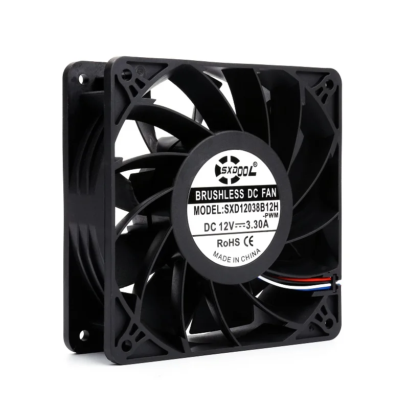 Вентилятор охлаждения графического процессора для antminer SXD12038B12H 100 мм 120*120*38 12 В