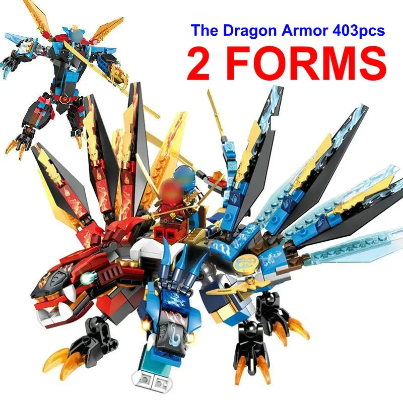 

NINJA Building Blocks The Dragon Armor Model Bricks With Figures Compatible LegoINGly Ninjagoes Set Toys For Children Gift 2019