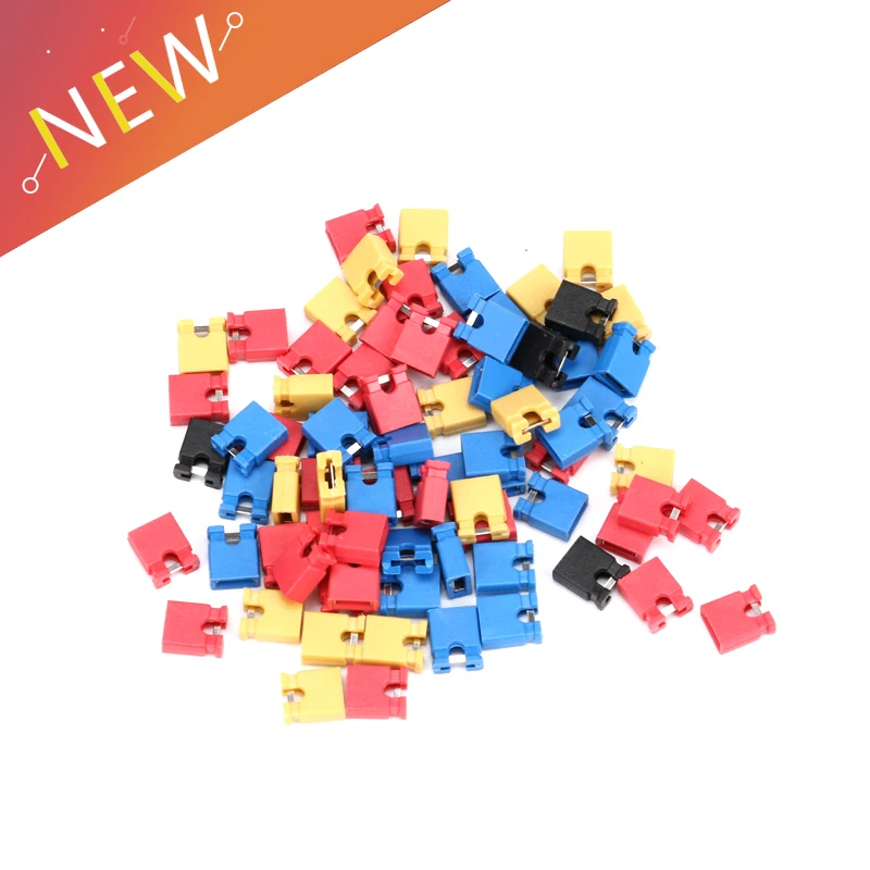 

100PCS 2.54mm Standard Circuit Board Jumper Cap Shunts Short Circuit Cap Connector cap