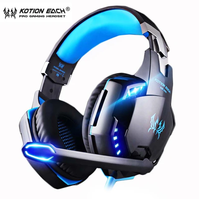 KOTION-Casque de jeu stéréo filaire avec microphone, écouteurs de jeu PS4,  basses profondes, PC, ordinateur portable - AliExpress