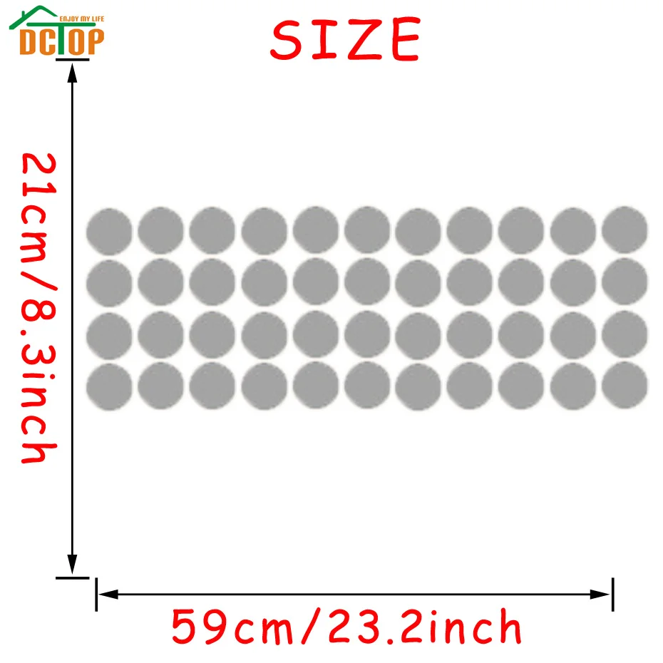 5 см, 44 шт., Наклейки на стены в Золотой горошек, сделай сам, детские комнаты, круглые обои, украшение для дома, искусство, виниловые наклейки на стены, художественные фрески - Цвет: Серебристый