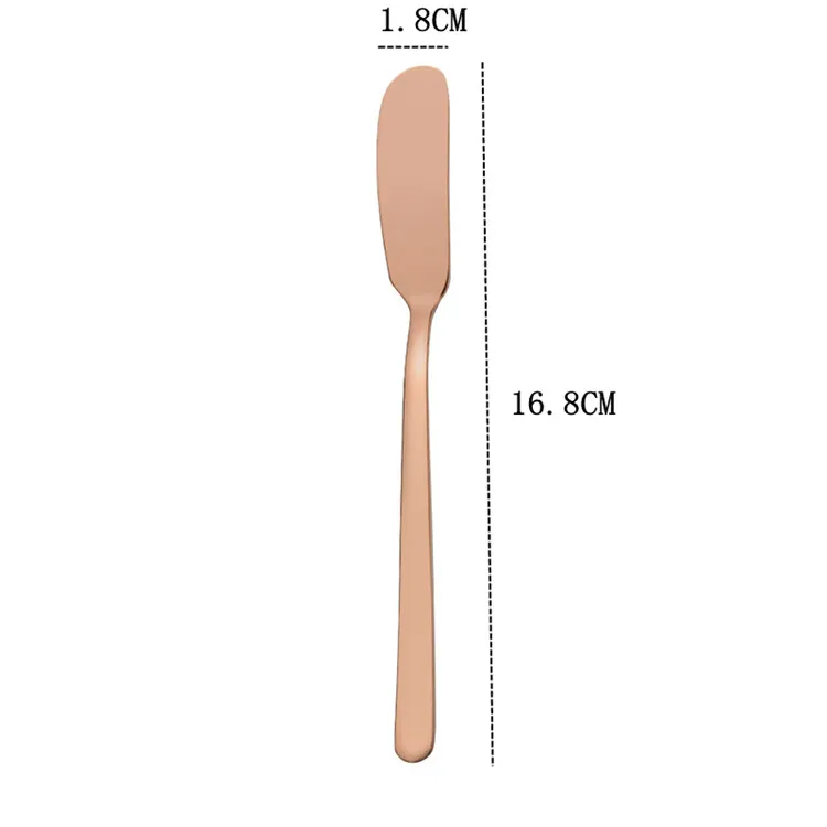 304 Нержавеющая сталь нож для масла и сыра десертное варенье разбрасыватель удобрений крем золотистый и черный цвета розового золота Ножи западные столовые приборы Завтрак Инструмент - Цвет: rose