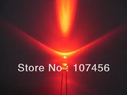 

100pcs/lot free shipping!!! 3mm flashing Red LED(5000mcd)3mm blinking red flash water clear led