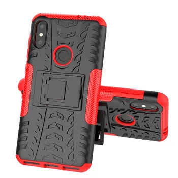 

Rugged Armor Shock Proof Cover For Motorola Moto One Power Heavy Duty Dual Layer Slim Case For Moto P30 Note Stand Hybrid Case