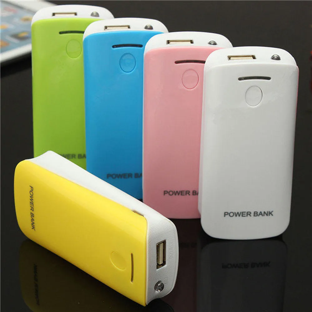 

Color Design 2pcs 18650 Battery Power Bank Charger Box For iPhone Smartphone Micro USB Input Traveling Charger With Light #S