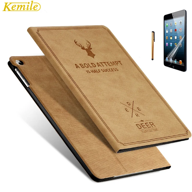 Kemile Чехол для iPad mini 4 ультра тонкий легкий для iPad маленький олень Авто Wake & Sleep Смарт Стенд держатель Крышка корпуса Folio