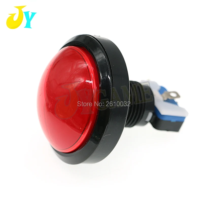 10 шт. аркадная Кнопка 5 цветов светодиодный светильник 60 мм 45 мм большой круглый аркадный Видео игровой плеер кнопочный переключатель - Цвет: Красный