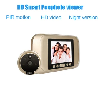 

NEW Smart Electronic peephole door viewer video doorbell 3.2 inch LCD display Home security 720P video recorder night camera