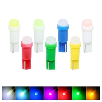 

10pcs 12V COB Car Interior Light 3d T5 LED Ceramic Dashboard Instrument Lights Auto Warning Indicator Wedge Light