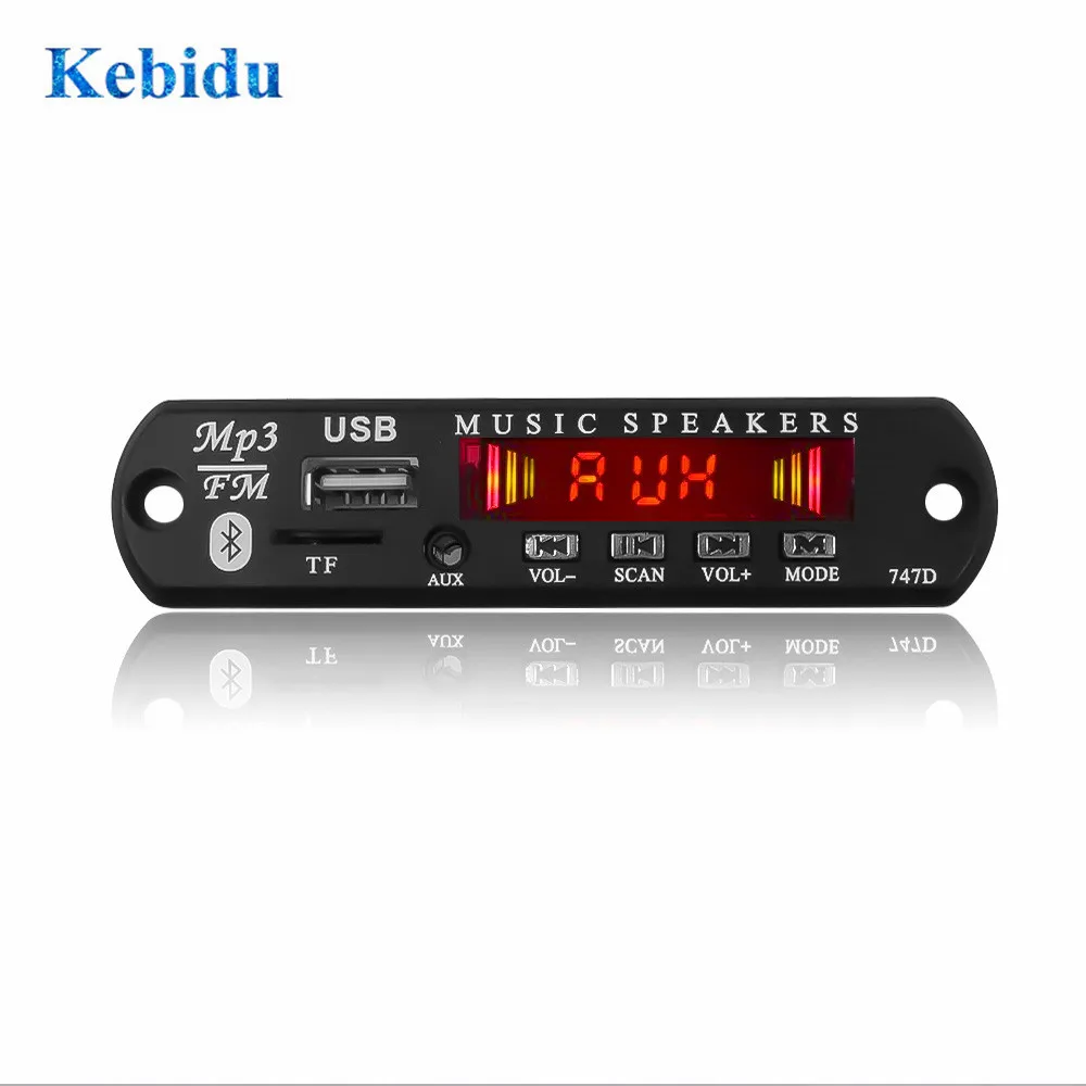 KEBIDU 5 в 12 В цветной экран MP3 WMA декодер плата беспроводной Bluetoot аудио модуль