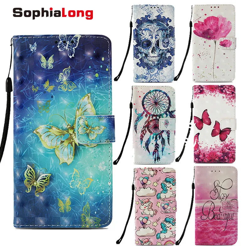 

SophiaLong Case sFor Xiaomi Mi Max 3 Coque Fundas Flip Wallet Cover For Xiomi Mi Max 3 Phone Cases with Pretty Pattern