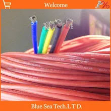 5 м ультра мягкого силикона Тесты линия/кабель, 14 AWG 2.0 кв, 3kv,-65C~ 200C Ультра Flexiable силиконовый кабель, 5 цветов, каждый цвет 1 м