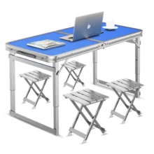 Портативный складной 4 комплект стул и стол для кухни обеденный Открытый Сад Пикник Кемпинг с регулируемыми ножками