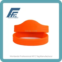 Ntag213 RFID Силиконовые Напульсники оранжевый Напульсники NFC силиконовые Напульсники 100 шт