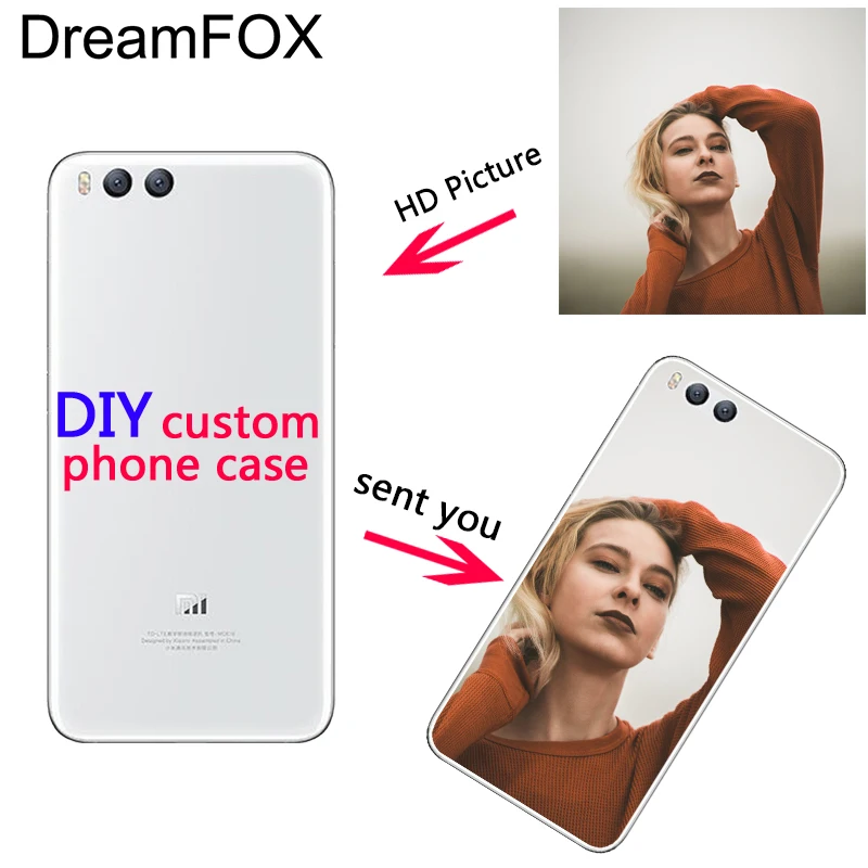 DREAMFOX Customized DIY Soft TPU Silicone Case Cover For Xiaomi Mi Note 2 3 4 5 6 M5 4C 4S 5C 5S 5X 6X A1 Plus |