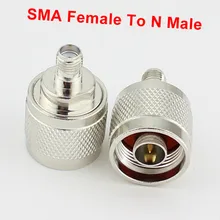 Адаптер N Тип штекер никелированный к SMA Тип Женский Джек RF прямой для 3g 4 г gsm dcs lte антенна