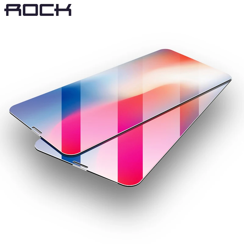 

ROCK 2 Pieces Set Tempered Glass For iPhone X , 9H Transparent Screen Protector Back 2pcs Set Tempered Glass for iPhone X