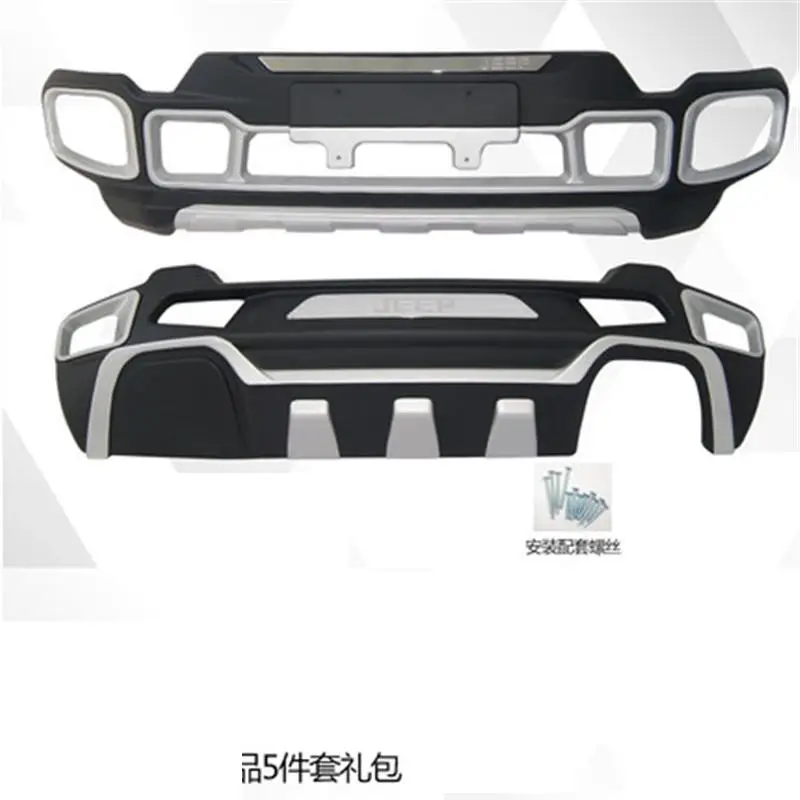 

Car styling High quality plastic ABS Chrome Front+Rear bumper cover trim For Jeep Renegade 2016 2017 2018 Car-covers