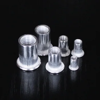 

300PCS M3 M4 M5 M6 M8 M10 Aluminum Flat Head Rivet Nuts Set Nuts Insert Reveting Multi Size Rivet Nuts Collocation