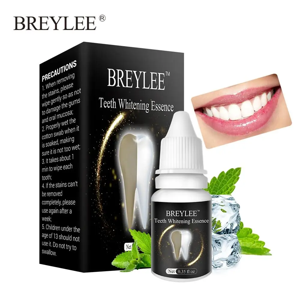 BREYLEE 10 мл отбеливание зубов эссенция гигиены полости рта Очищающая сыворотка белый гель Уход за зубами отбеливание зубов