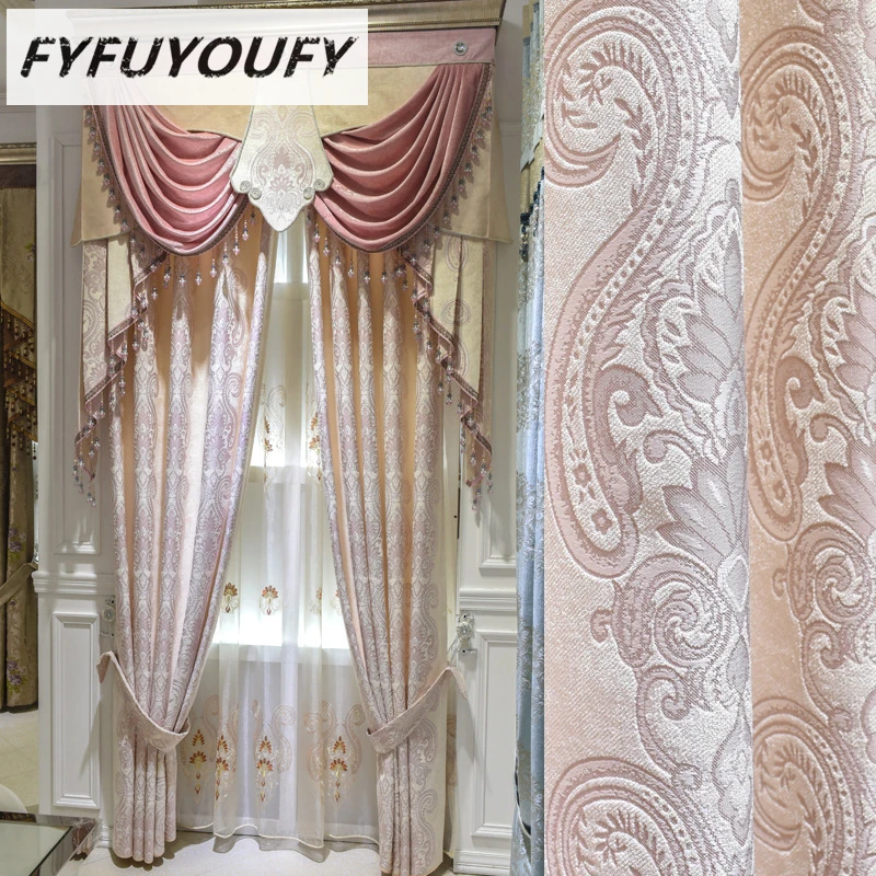 

High-end curtains Embroidered Blackout Curtains for the Livingroom Roman Curtains for the Kitchen Window Curtains Drapes