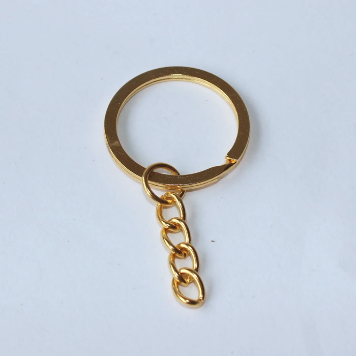 Gold Color Round 28mm Alloy Metal Split Keyring/Keychain Rings With
