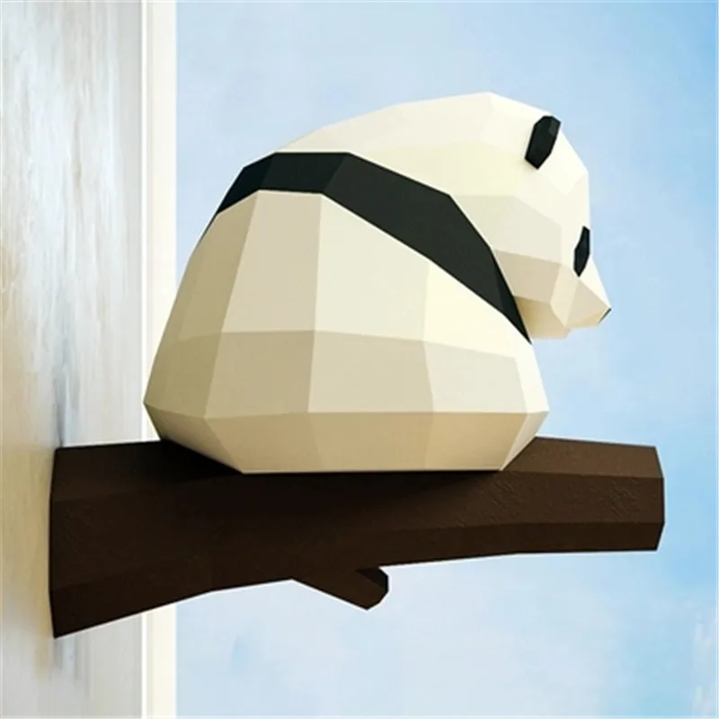 Handmade Paper Panda Model Toys 3D DIY material manual creative Party show props lovely tide Bed de