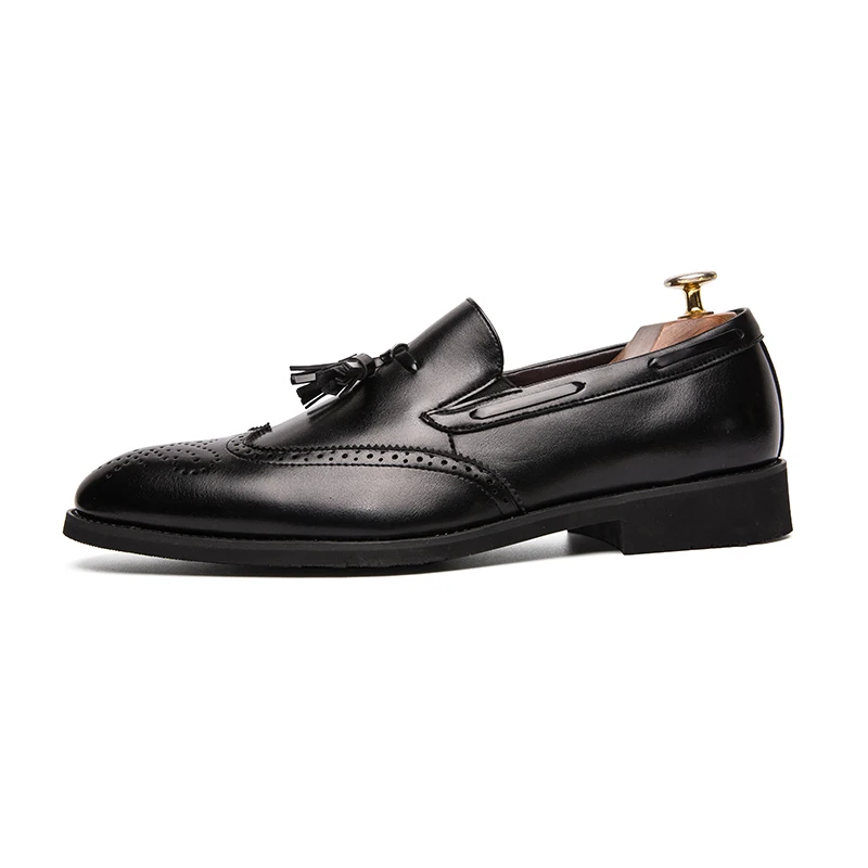 elegant formal leather shoes men luxury brand tassel dress male footwear italian office wedding moccasins homme brogue oxfords (26)