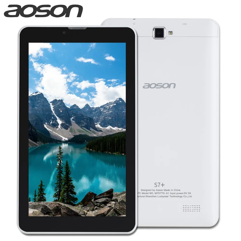 Aoson S7+ 7 inch DUAL SIM Card 3G Phone Call Tablets Android 7.0 Tablet PC IPS 1024*600 Quad Core Mobile Phone 16GB ROM GPS WIFI