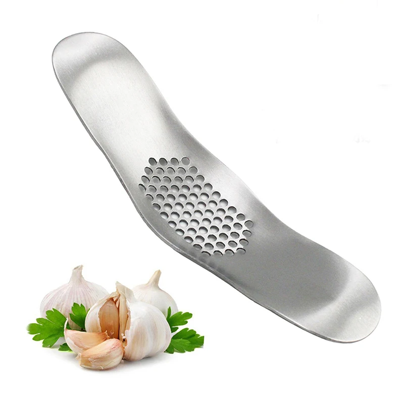 

1Pcs Garlic Press Stainless Steel Ginger Grinding Slicer Nuts Garlic Chopper Crusher Mincer Vegetable Tools Kitchen Accessories