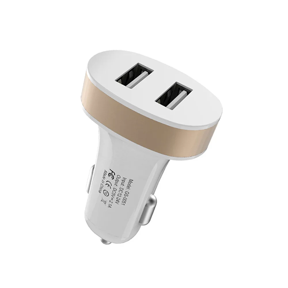 Автомобильное зарядное устройство с двумя usb портами для телефона 5 в 2 1 А