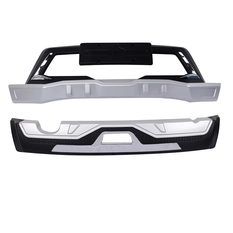 

JIOYNG For Nissan Terra Xterra 2018 Front + Rear Bumper Diffuser Bumpers Lip Protector Guard skid plate ABS 2PCS