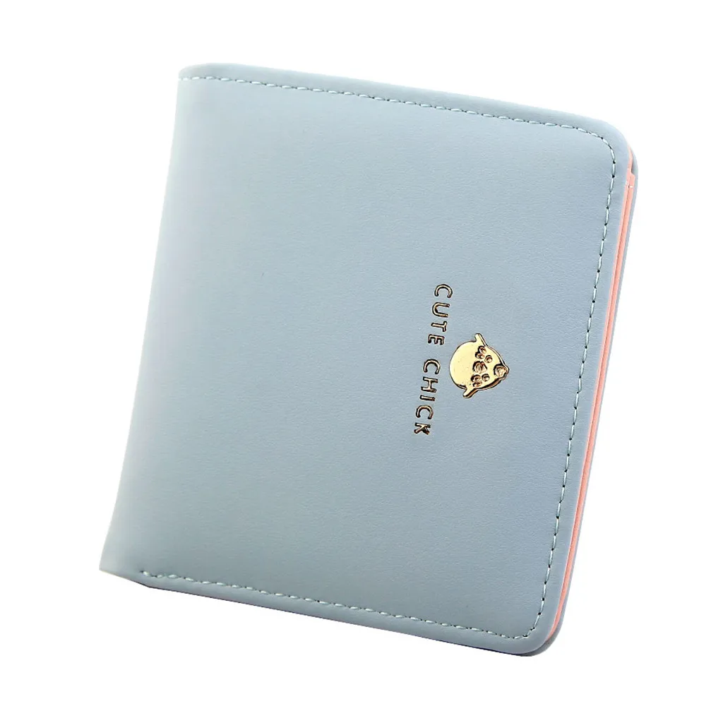 Mini Thin Folded Women Short Wallet Cute Animal Pattern Coin Purse Card Holder Bag Fashion New Woman Wallets Carteira Feminina