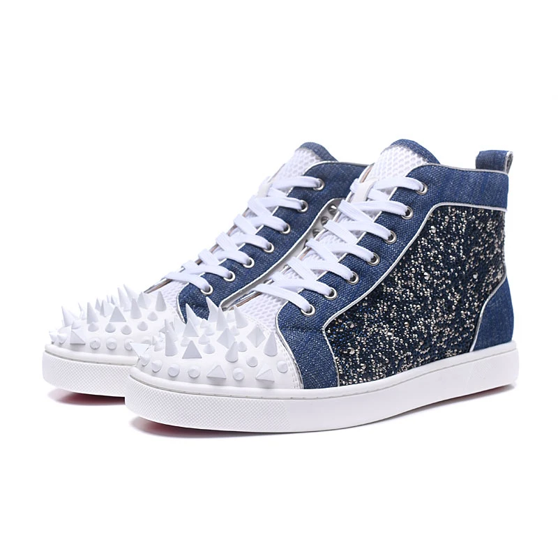 blue designer sneakers