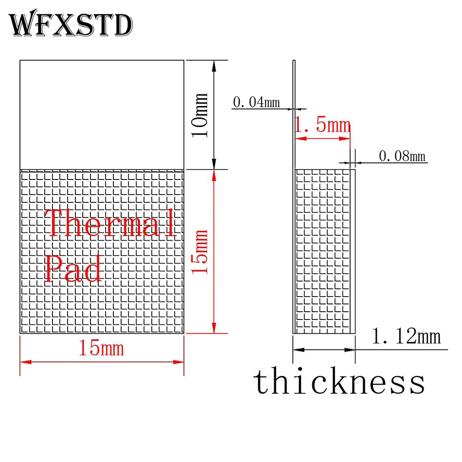 Billige 100 * FLEX760 1,5mm Silicon Thermal Pad Für LAIRD Notebook Grafiken Memory Beiqiao GPU Thermische Kieselsäure Pad FLEX760 thermische