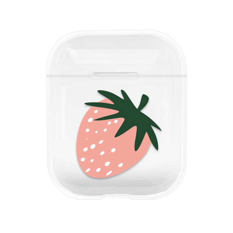Прозрачные чехлы для наушников для Apple AirPods 2, зарядная коробка, милый мультяшный кактус для девочек, Жесткий ПК чехол с кристаллами, сумка для Airpods, чехлы - Цвет: 06