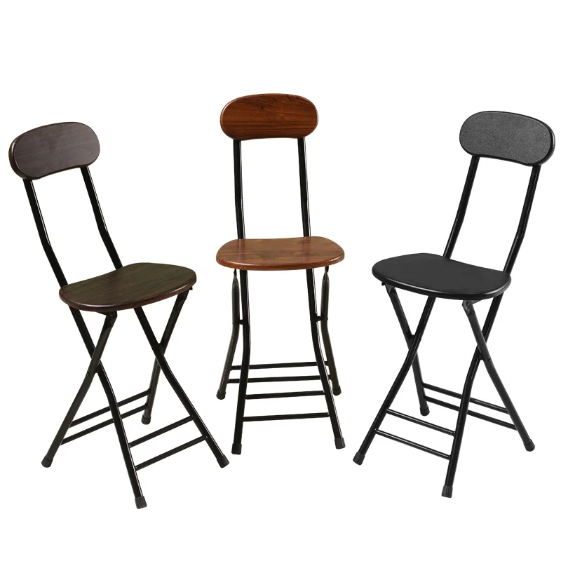 Modern Simple Foldable Chair Multifunction with Backrest Household Dining Chair and Table Portable Light Leisure Stool 4pcs/lot