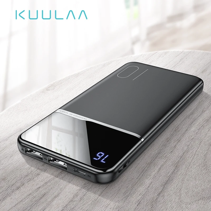KUULAA Bank mocy 10000 mAh przenośna ładowarka USB do Xiao mi mi 9 8 iPhone.